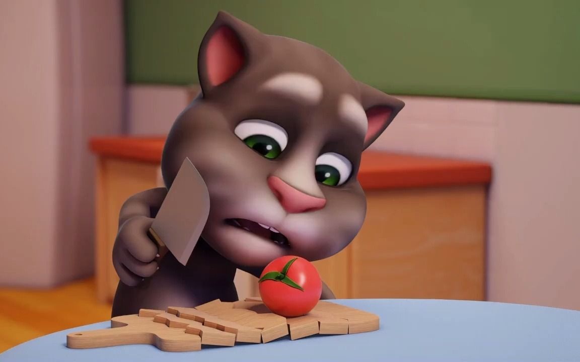 汤姆猫:汤姆熬了一晚上打烂100个鸡蛋,终于做成美味汉堡!