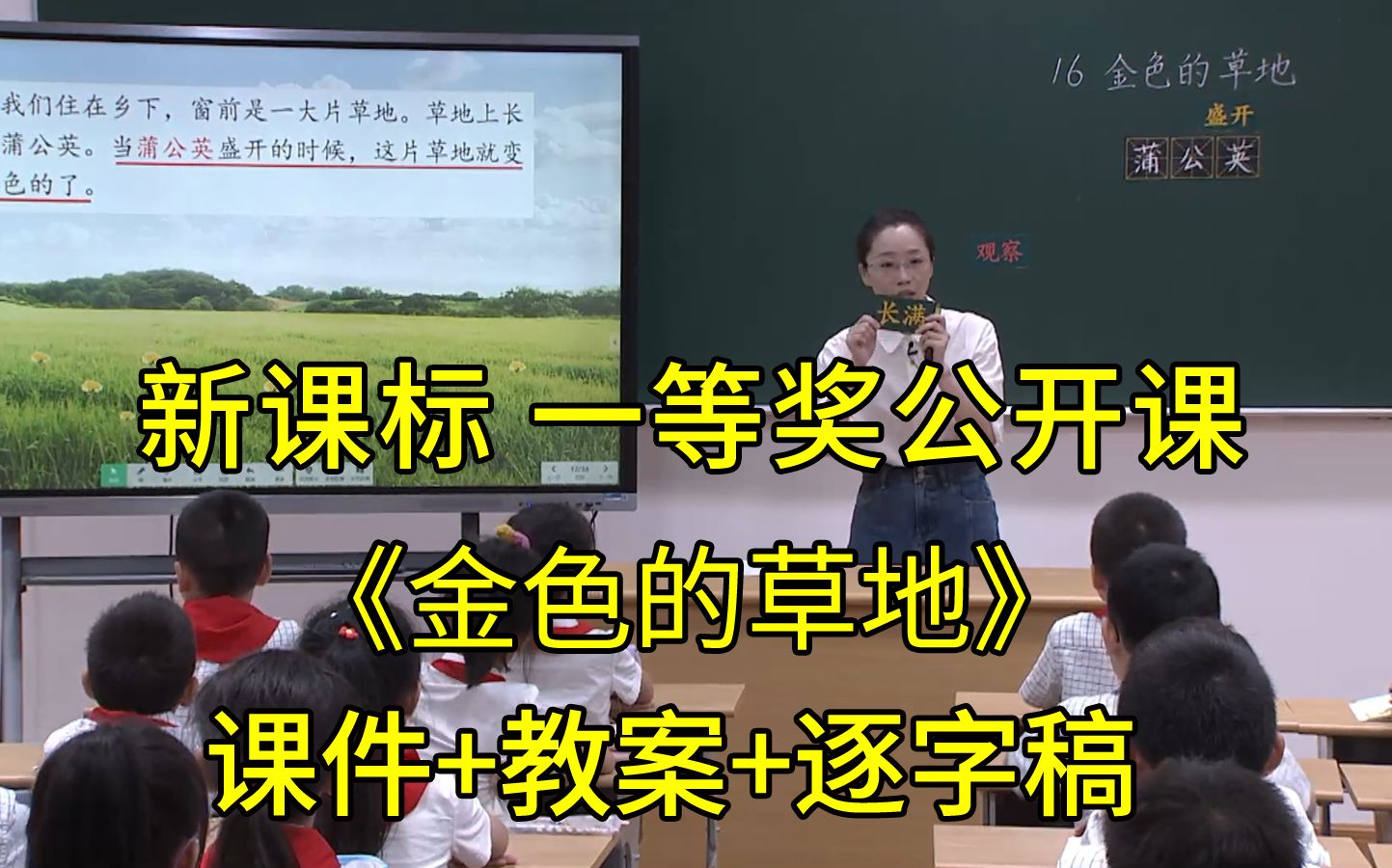 最新《金色的草地》三年级语文上册【新课标】国赛一等奖公开课优质课(有课件教案逐字稿)哔哩哔哩bilibili