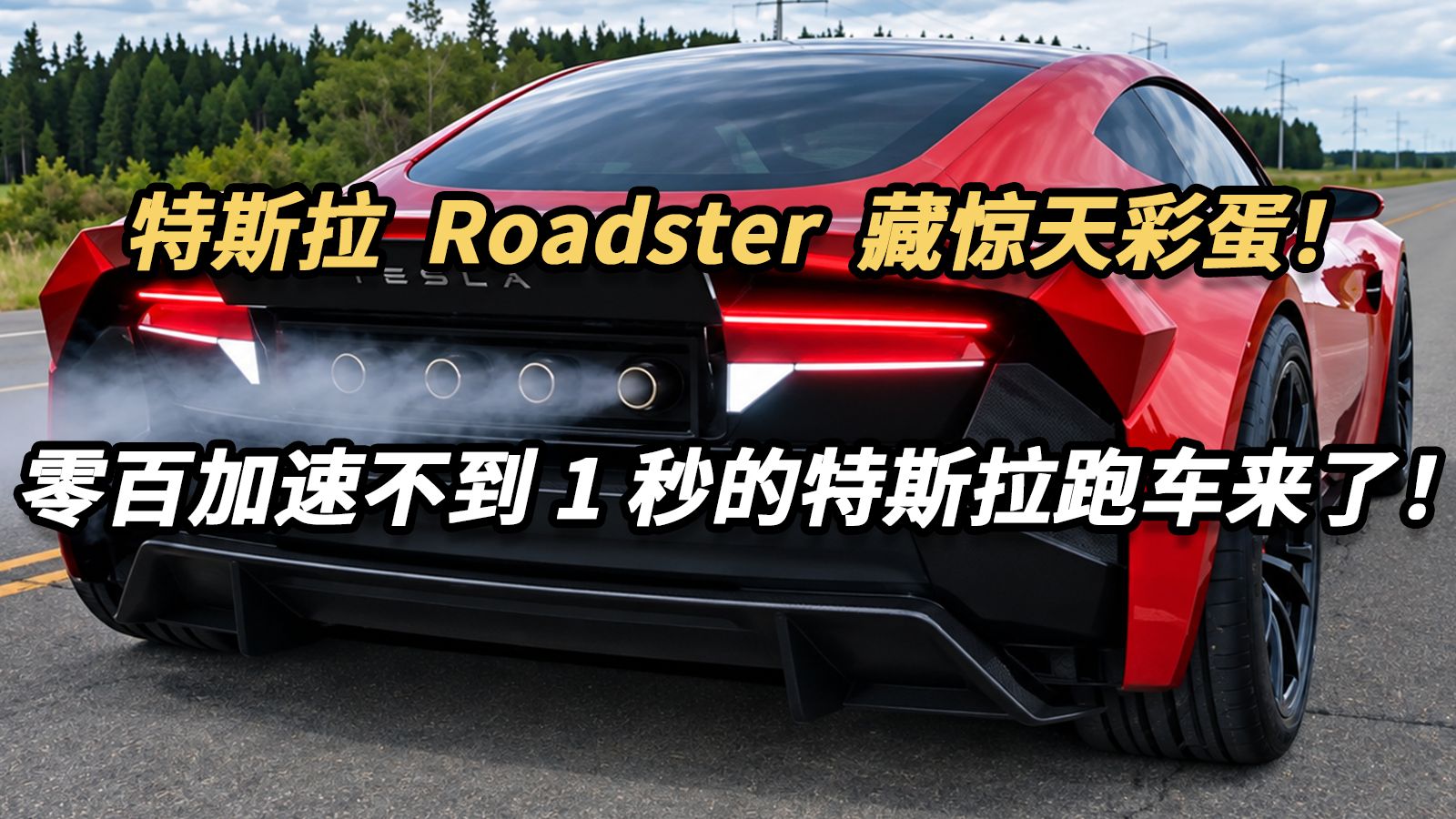 特斯拉Roadster暗藏惊天彩蛋！零百不到1秒的特斯拉跑车来了！