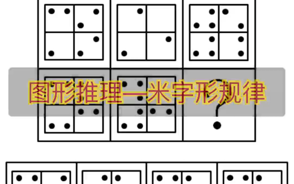 公务员考试题库—图形推理03—米字形规律哔哩哔哩bilibili