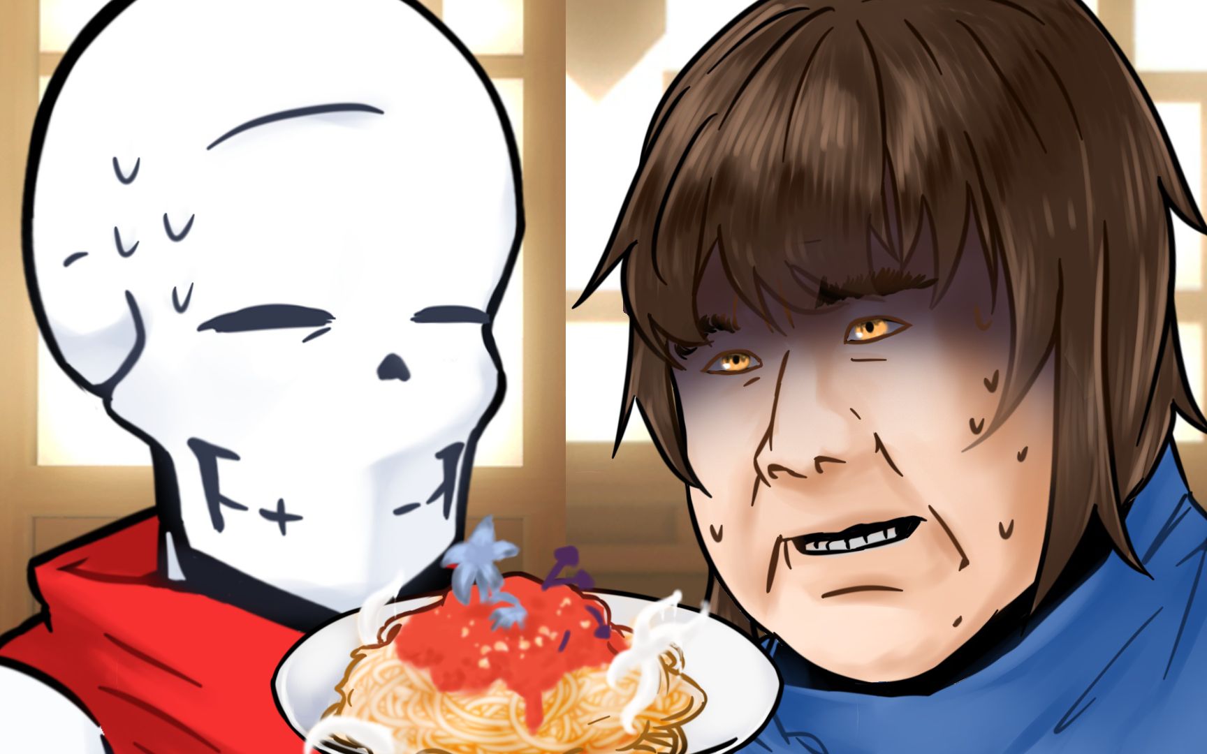 【ut】frisk:你这意面是故意的吗?我宁愿吃九转大肠!