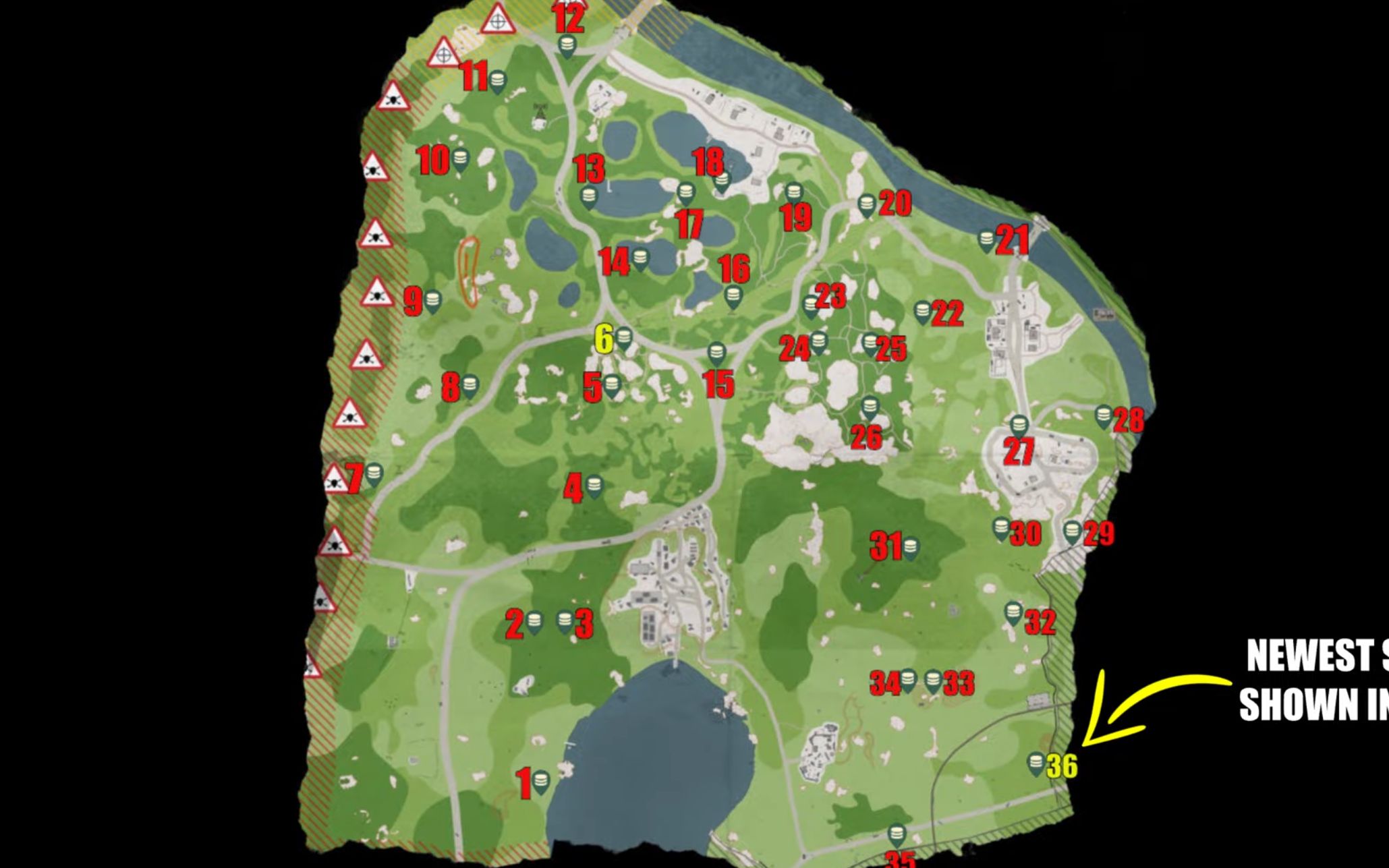 森林物品位置地图图片