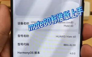 mate60标准版上手体验