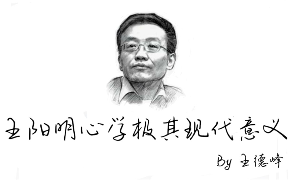 国学王阳明心学及其现代意义字幕版by王德峰
