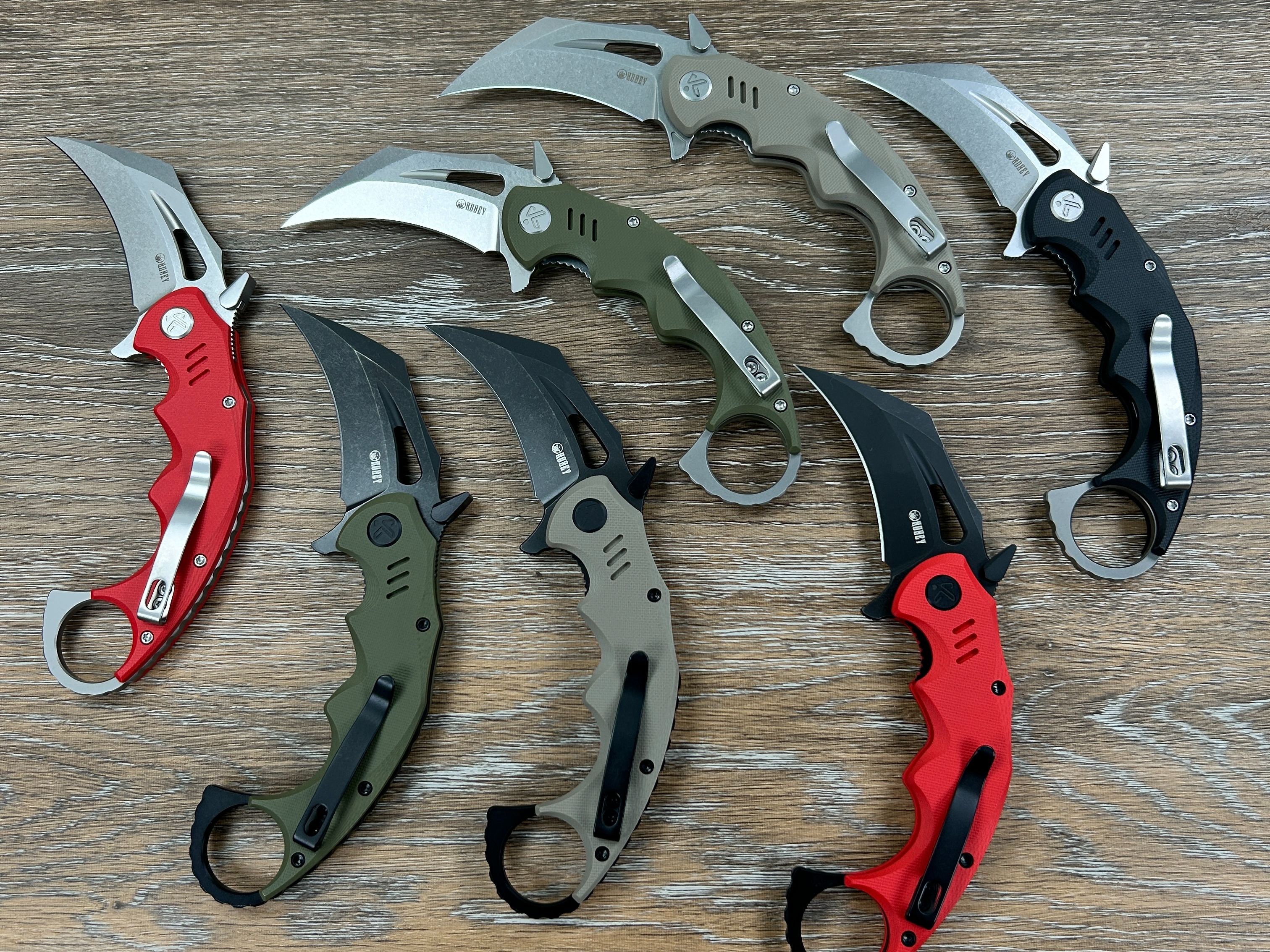 kubey酷备ku262 mini wrath karambit 14c28n钢g10柄小号折叠爪刀