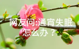 Скачать видео: 通宵失眠怎么办？