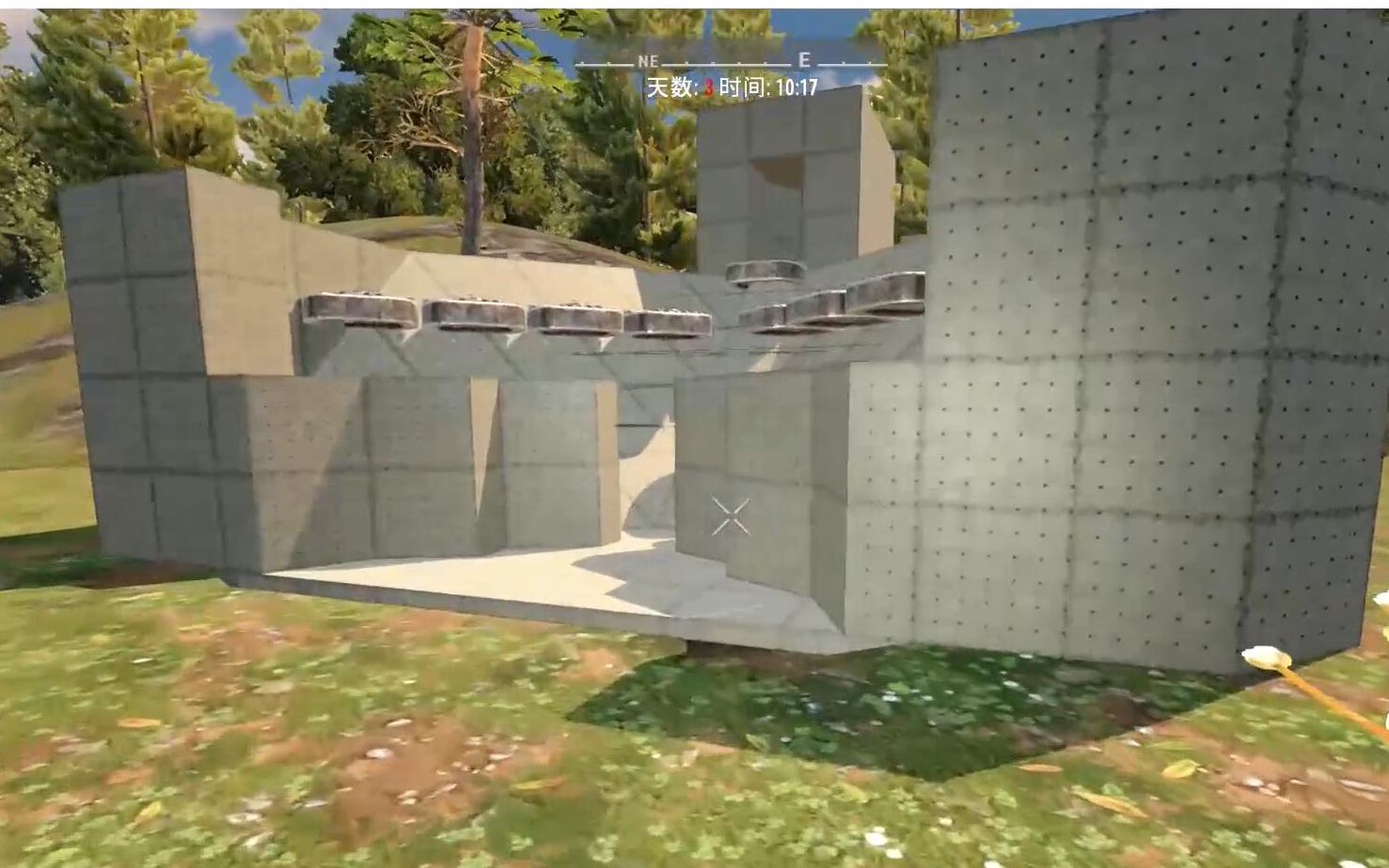 【捞王】《七日杀a19》防御教学:如何修建一座"斜甲怪兽"_哔哩哔哩