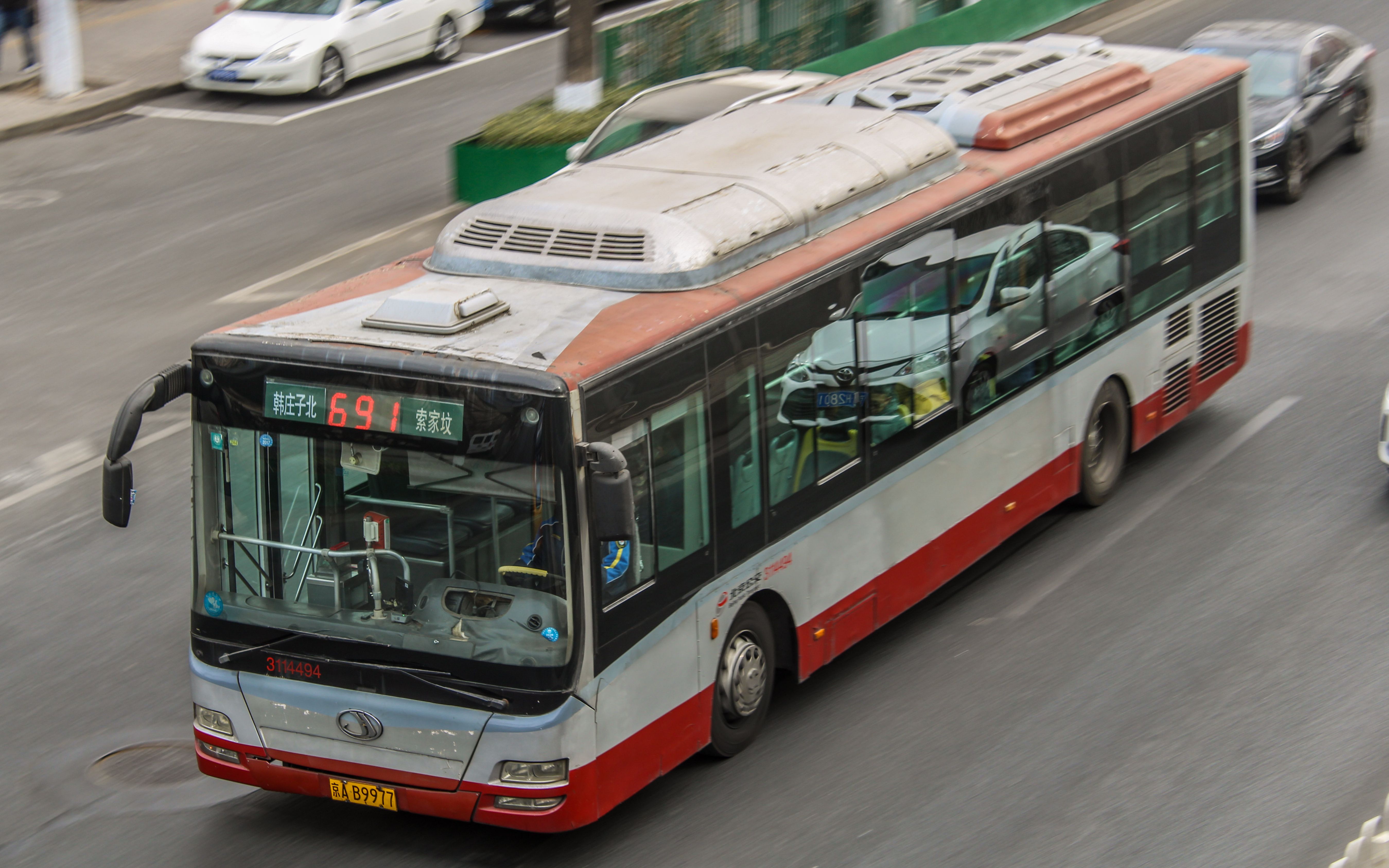 北京公交691路bk6111cngz3运行视频