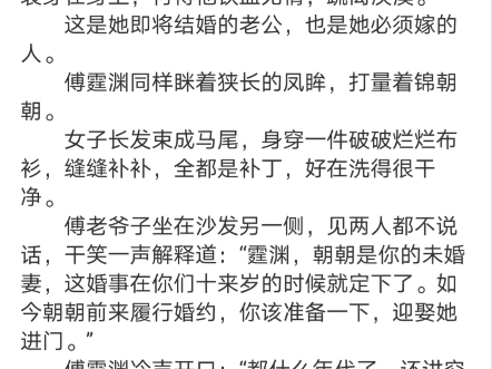 《指腹为婚后,傅总真香了》锦朝朝傅霆渊小说阅读全文TXT哔哩哔哩bilibili