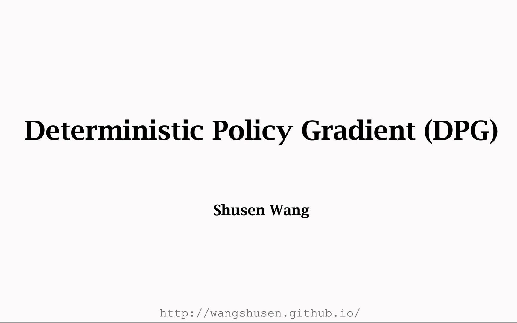确定策略梯度 Deterministic Policy Gradient, DPG (连续控制 2_3)_哔哩哔哩_bilibili