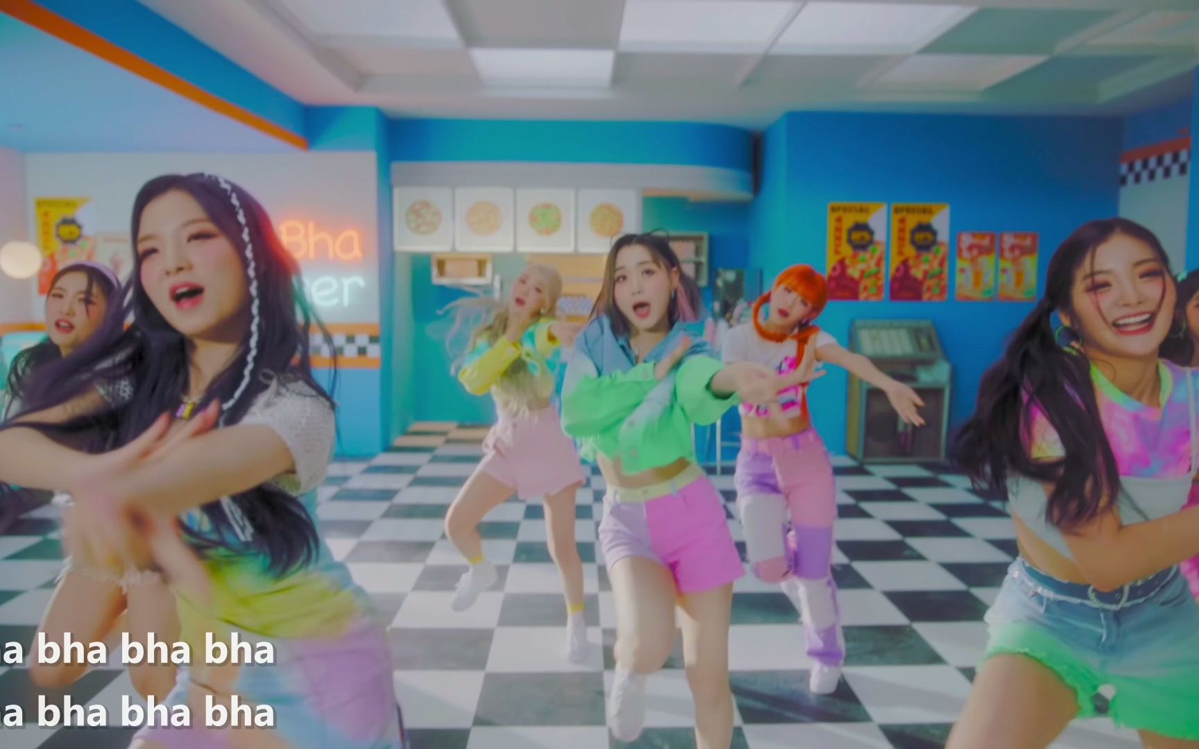 韩国女团 tribe the bha bha song 特别舞台 英文字幕