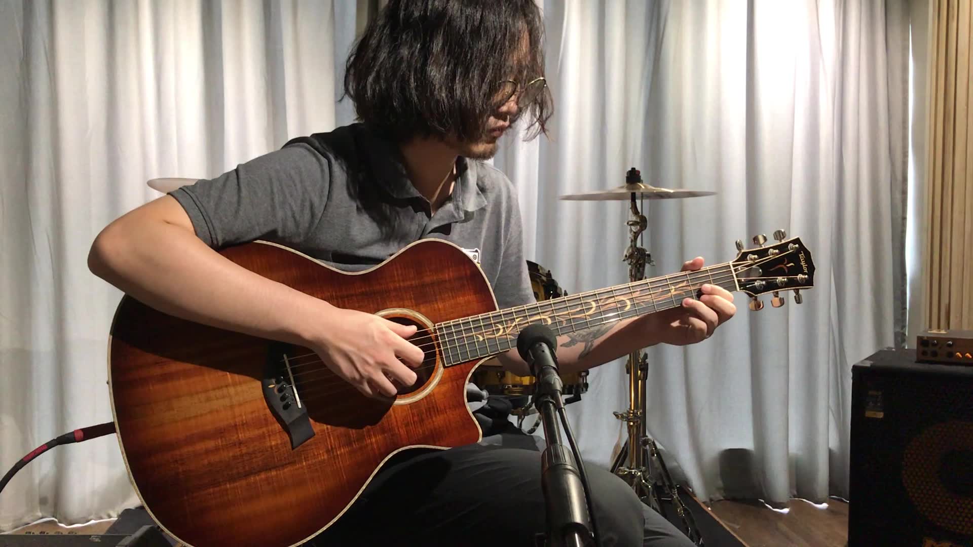 taylor泰勒 k24ce fall ltd 夏威夷相思木背侧 全单电箱吉他 ga琴体