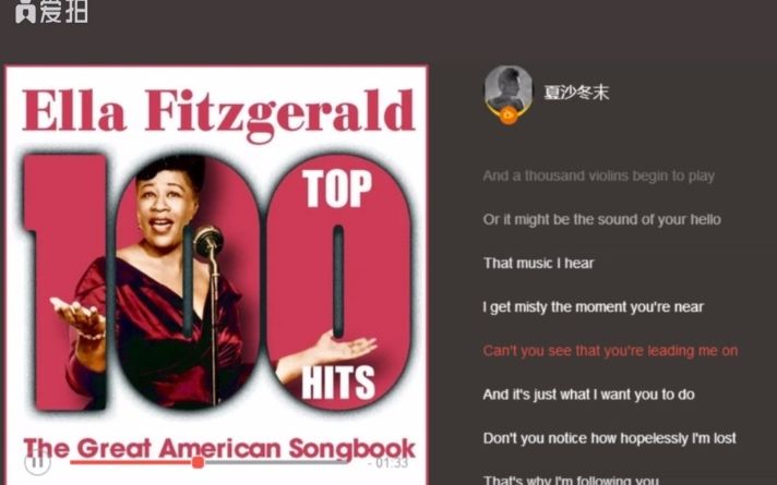 爵士 原唱Ella Fitzgerald 夏沙翻唱哔哩哔哩bilibili