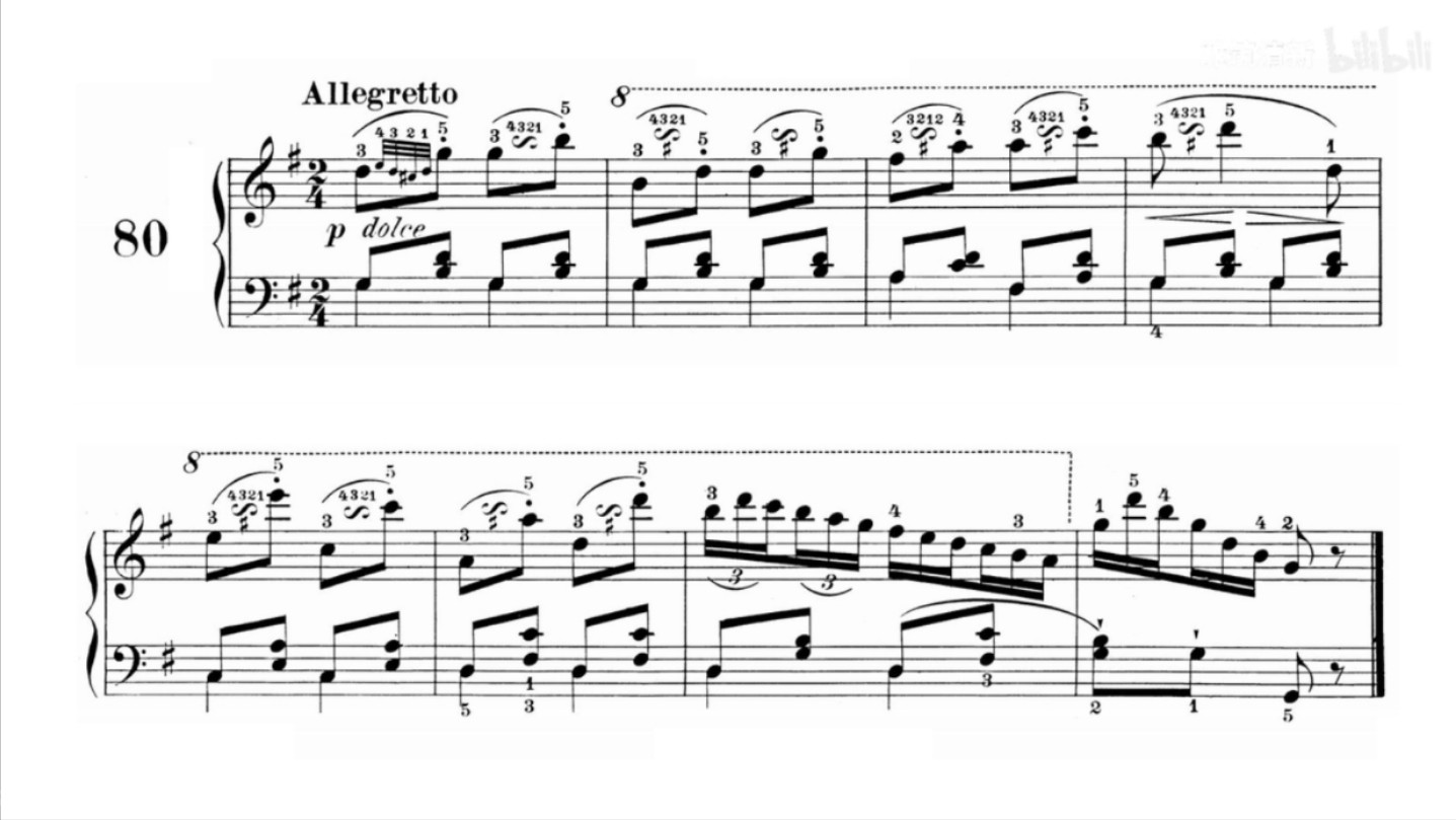 自己演奏的车尔尼261第80条