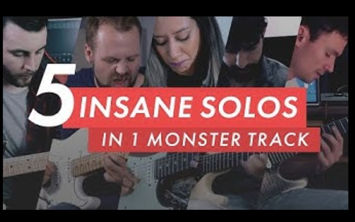 [图]五大当今炙手可热的顶尖/网红吉他手一起合作演奏！5 INSANE SOLOS IN 1 MONSTER TRACK