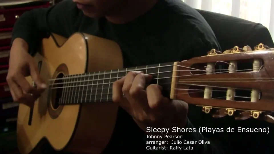 Sleepy Shores - J. Pearson (J.C. Oliva) Solo Classical Guitar_哔哩