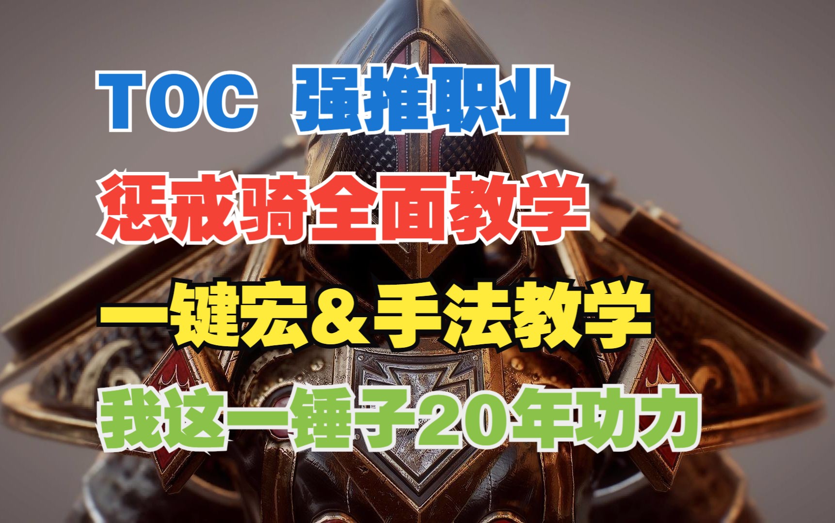 【魔兽】备战TOC强推惩戒骑 WLK惩戒骑CJQ新手全面教学!包教包会!网络游戏热门视频