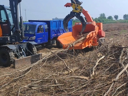 陕西宝鸡大型树枝粉碎机破碎整棵树干的生产现场#粉碎机#碎木机#杂木粉碎机#树枝粉碎机#碎枝机#移动树枝粉碎机#树枝粉碎机厂家#大型树枝粉碎机#木材...