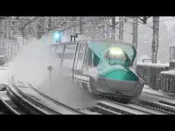 Download Video: 2024 冬日的新幹線 雪中高速通過，連結 E5系,E8系,N700S