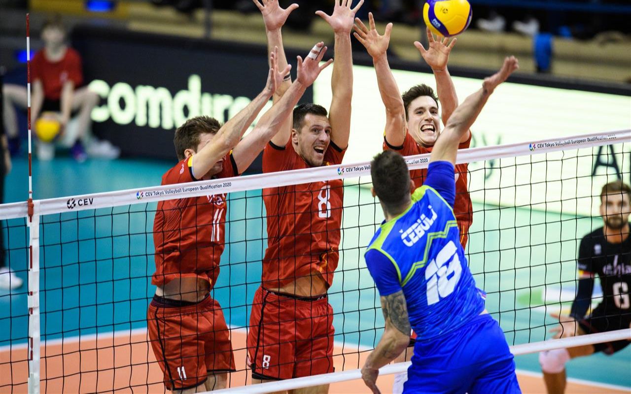 05 东京奥运会欧洲男排资格赛 a组 斯洛文尼亚–比利时