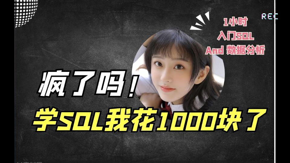 自学SQL网1小时SQL入门数据分析SQL狗表练SQL面试题在线练习美女边学边练SQL全程高能问答SQL课程入门数据分析哔哩哔哩bilibili