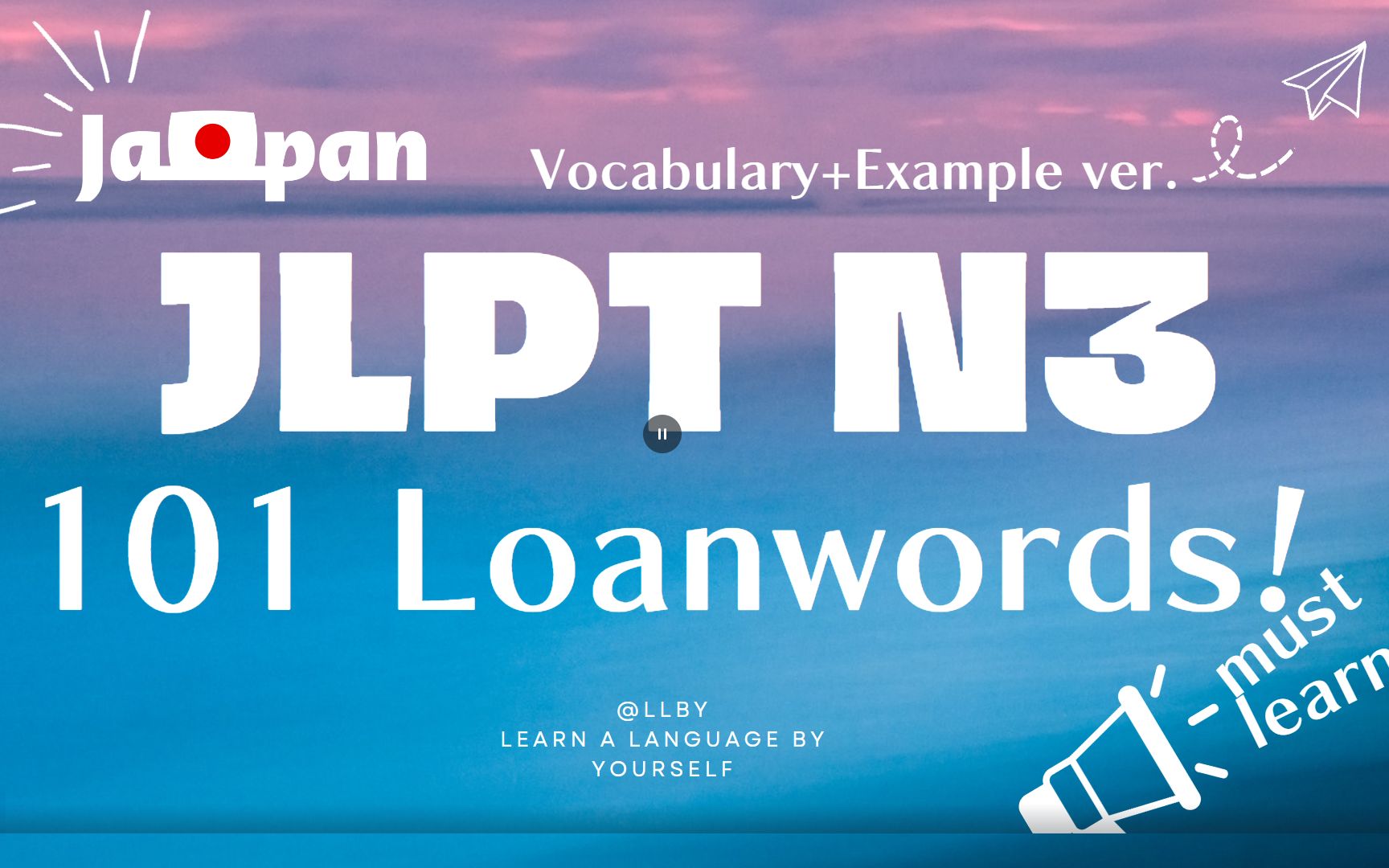 [图]【JLPT N3】MUST-LEARN 101 Japanese Loan words │9 minutes rapid learning│ vocabular