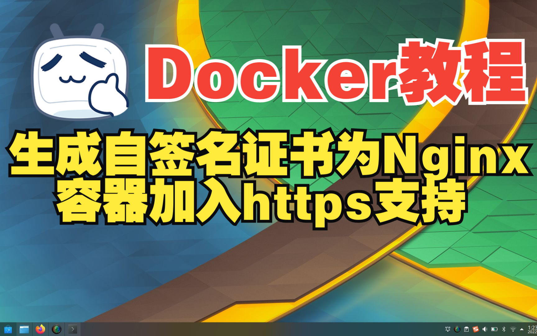 【Docker容器】生成自签名证书为Nginx容器加入https支持哔哩哔哩bilibili