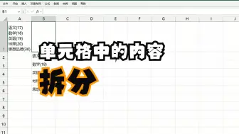 Download Video: Excel单元格中的内容拆分到多个单元格