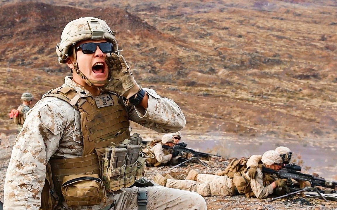 科技与军事:美国海军陆战队7军1师的士兵参加"钢铁骑士-20"演习(1517)