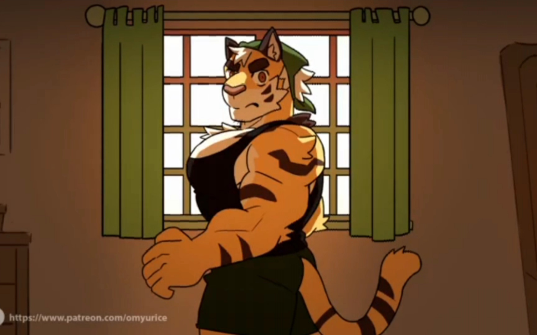 肌肉老虎兽人的花房?