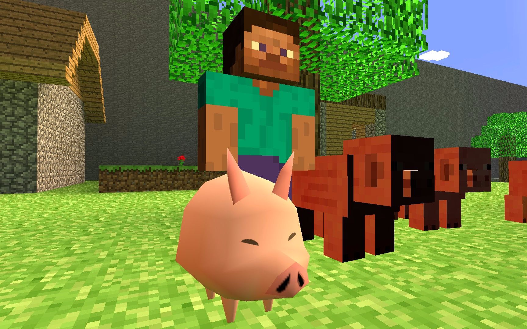 我的世界史蒂夫是怎么把猪变成储钱罐的_哔哩哔哩 (゜-゜)つロ 干杯