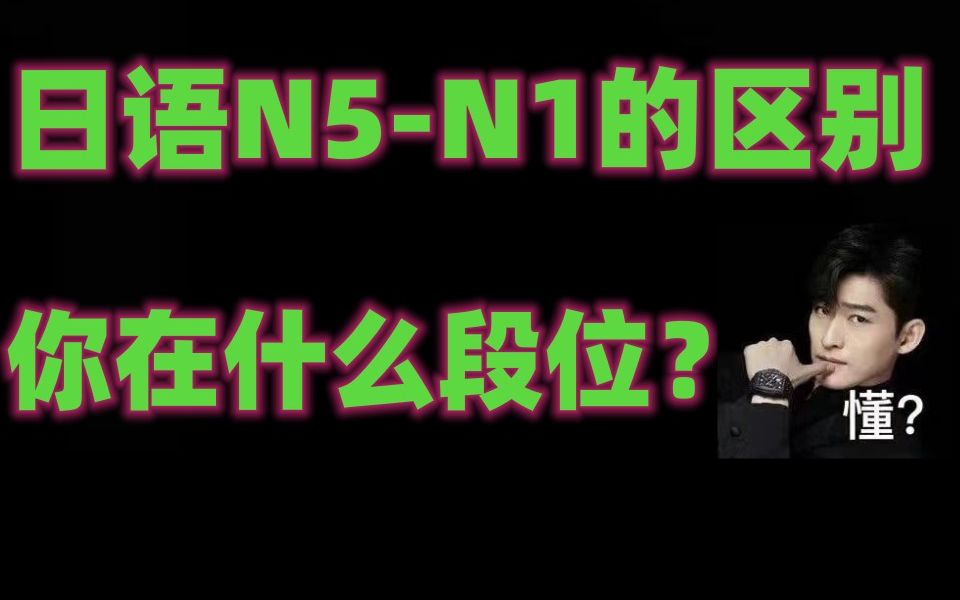 日语分几个等级?每个等级有什么区别?来看看你在哪个段位哔哩哔哩bilibili