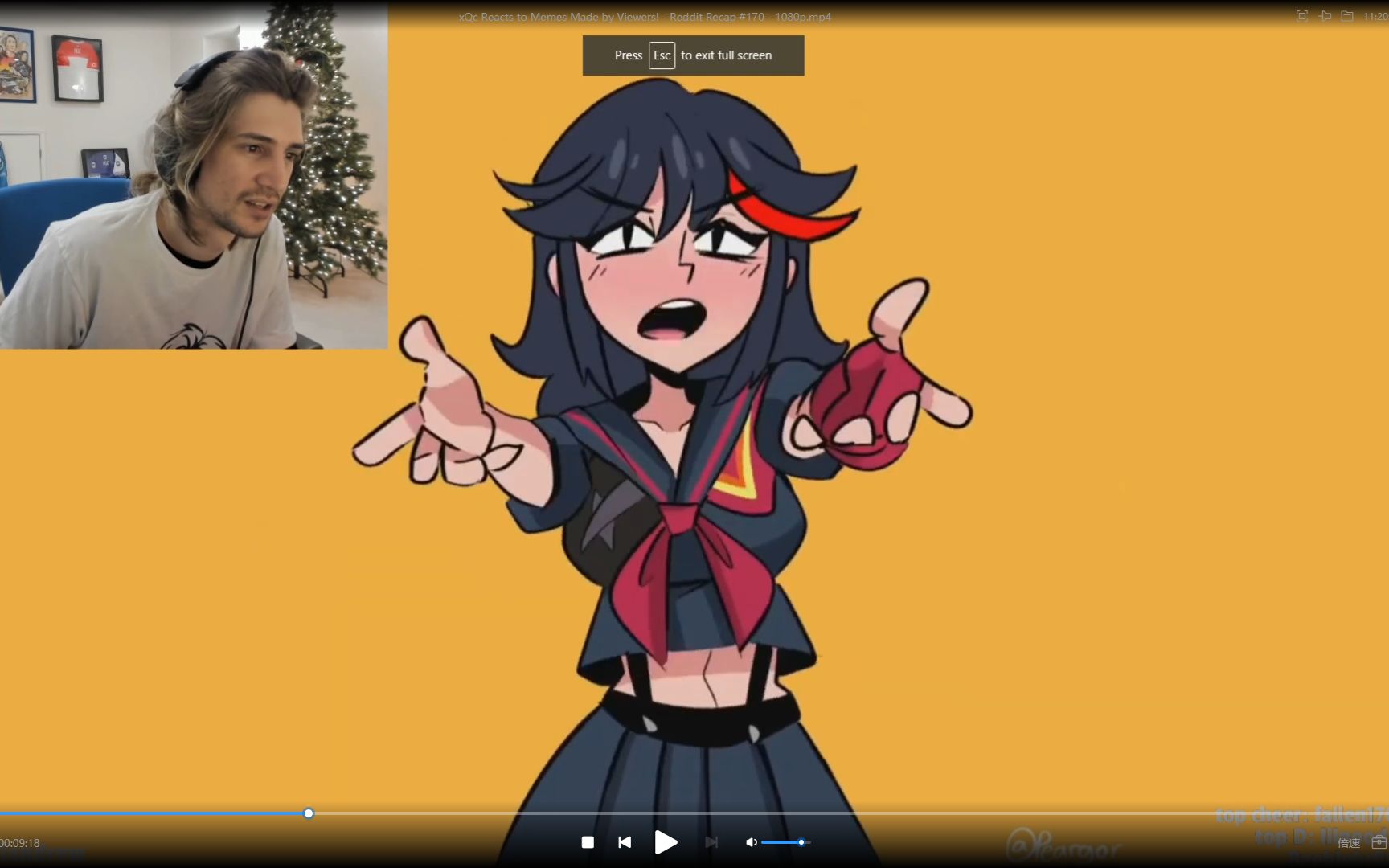 xqc看粉丝制作的meme
