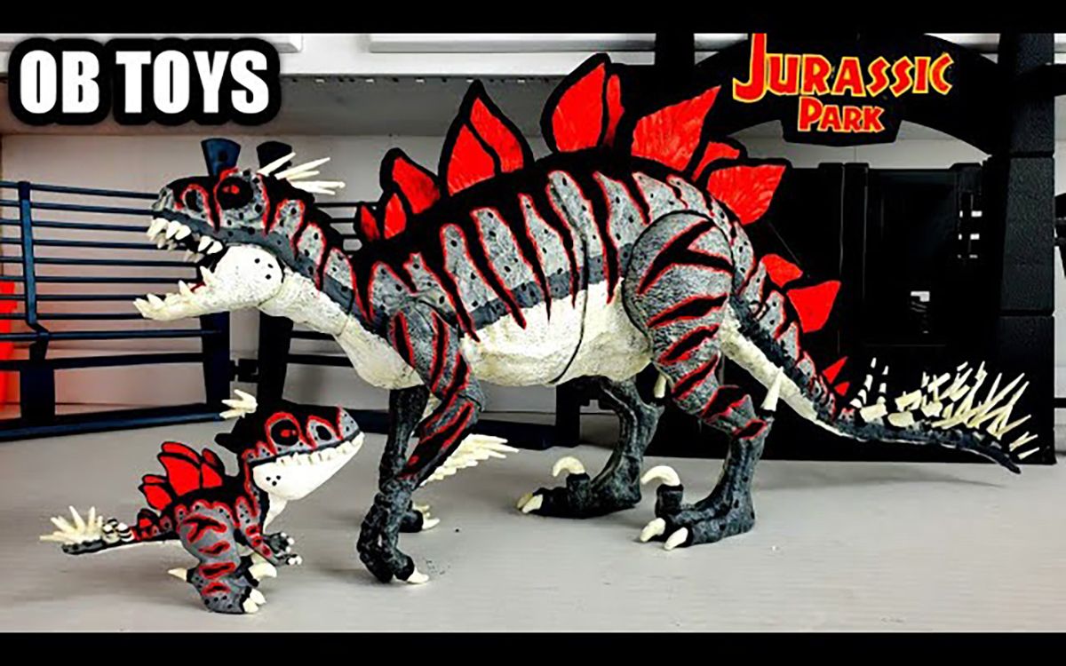 定制美泰 snap squad 剑龙天蝎霸王龙 e750 夜光玩具恐龙混合重漆