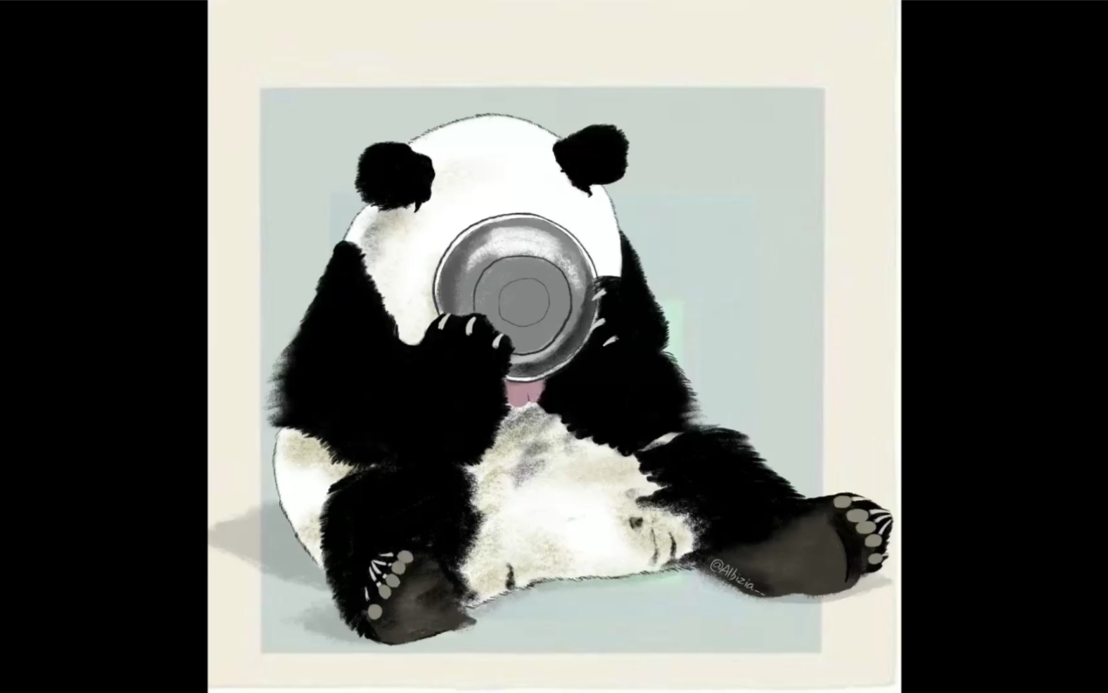 【procreate 超萌大熊猫手绘】ipad pro手绘/滚滚panda埋头苦吃/手绘过程哔哩哔哩bilibili