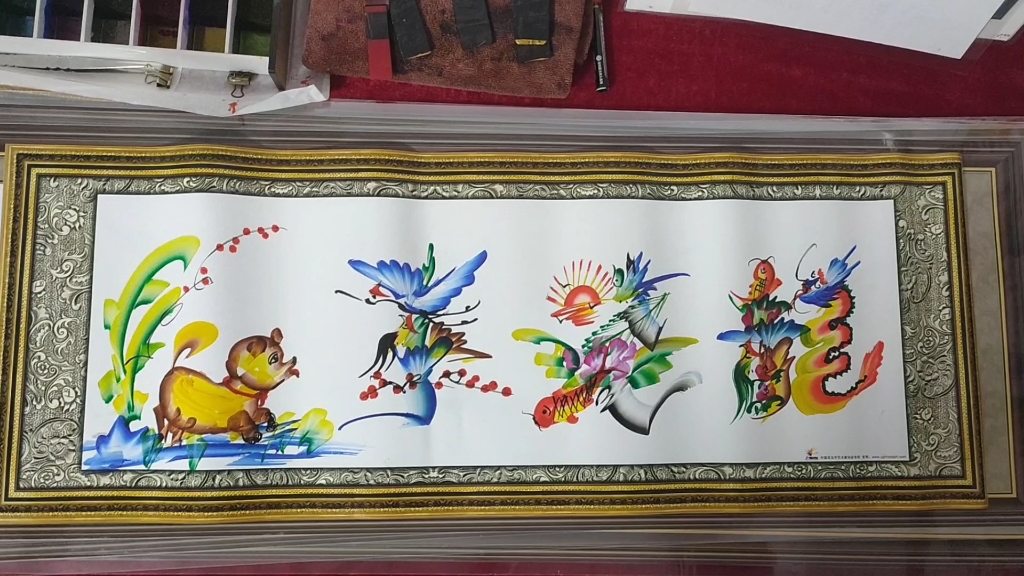 民间艺术花鸟字姓名作画47