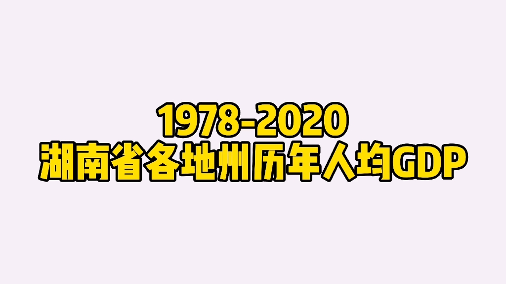 【数据可视化】1978-2020湖南省各地州历年人均gdp_哔哩哔哩_bilibili