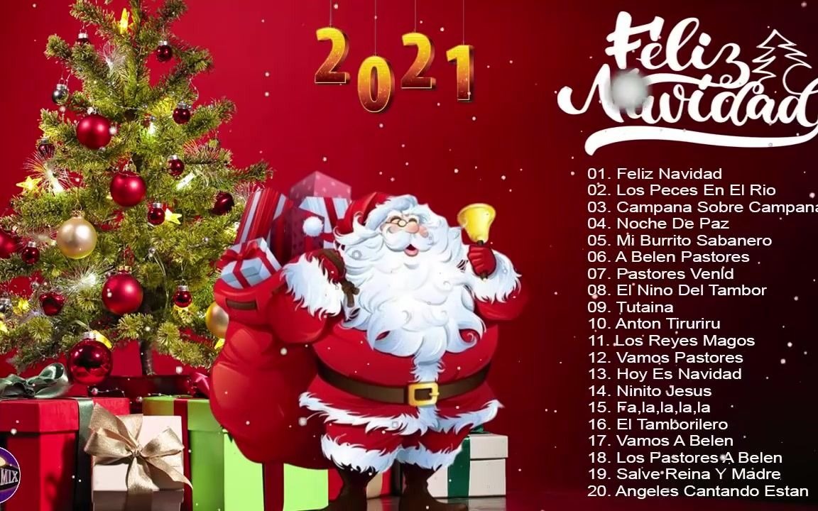 [图]西班牙语学习 FELIZ NAVIDAD 西班牙语经典圣诞歌曲 列表循环 Canciones De Navidad Populares