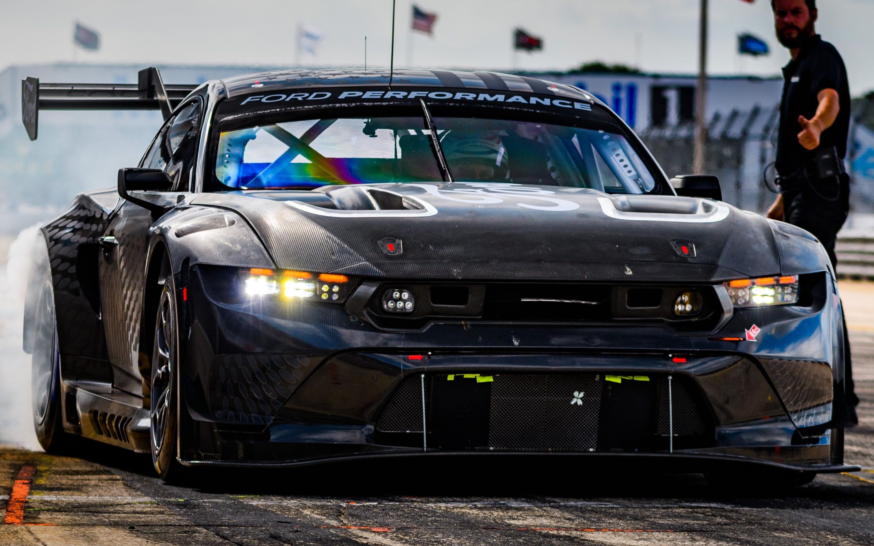 福特新mustang gt3赛车!赛百灵测试 4k