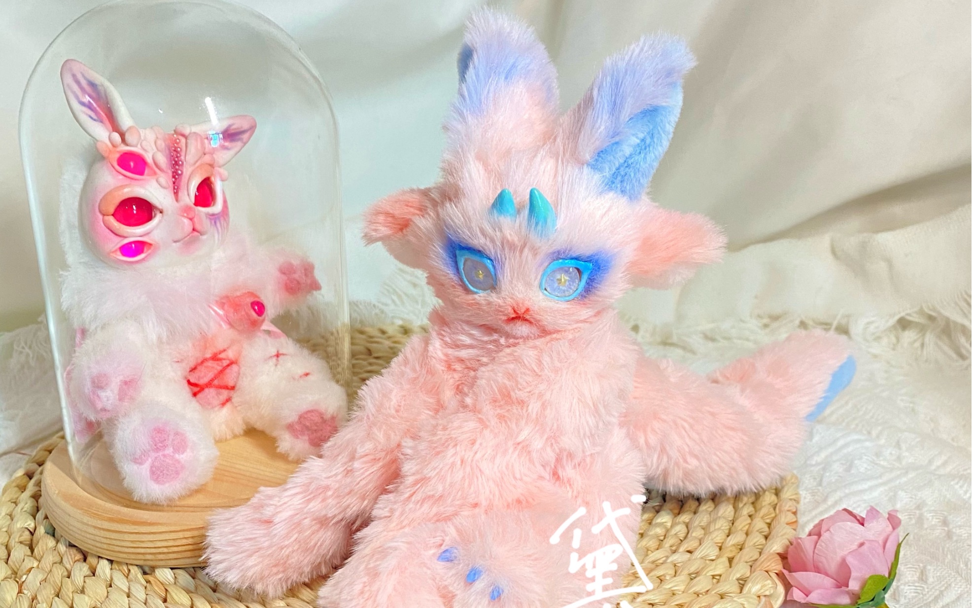 幻想生物 兽设玩偶 "黛" 四耳双畸角龙龙