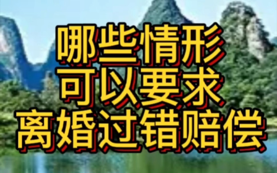 保定离婚律师谈哪些情形可以要求离婚过错赔偿 #保定婚姻律师哔哩哔哩bilibili