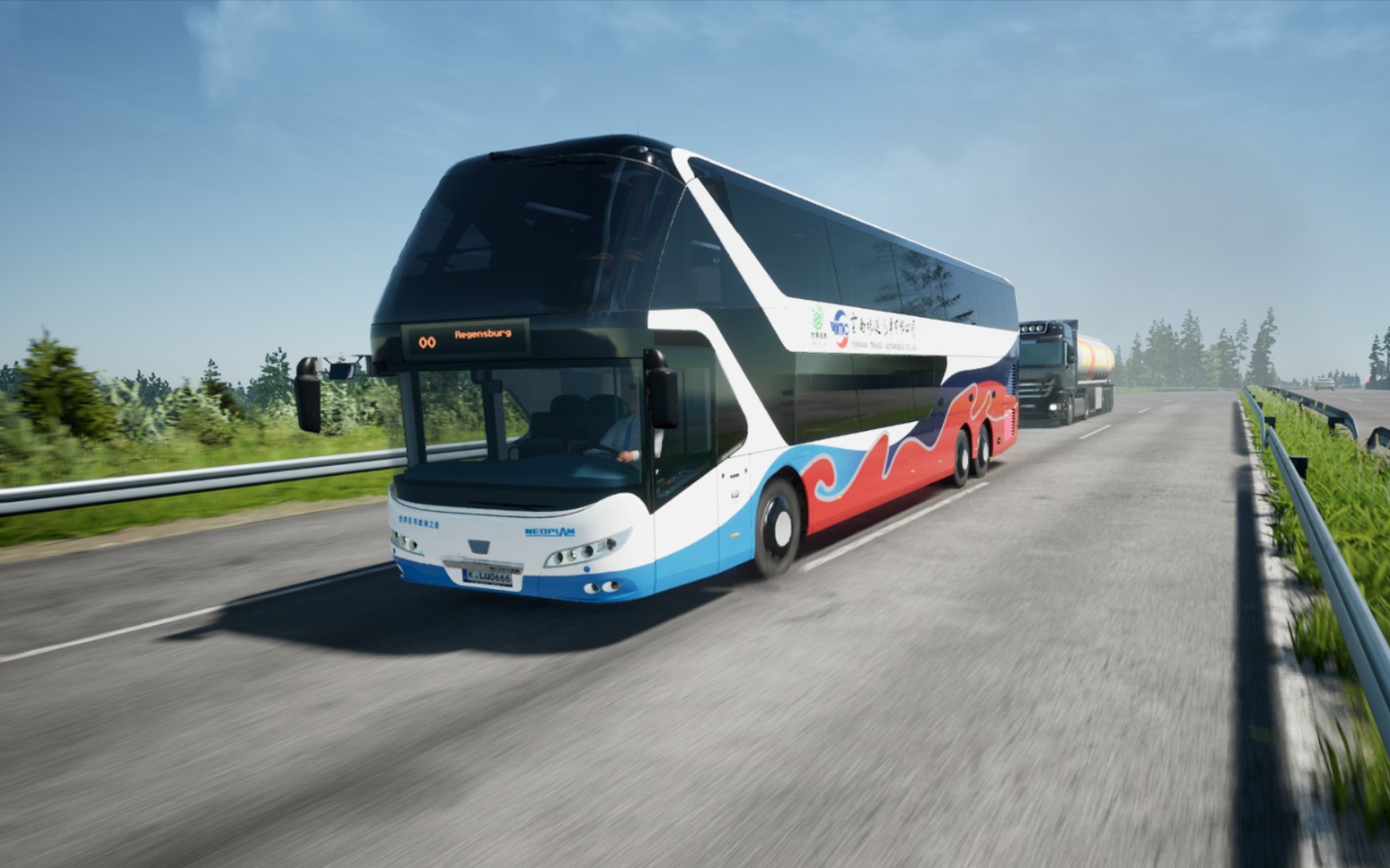 《长途客车模拟》双层豪华大巴,尼奥普兰高速行驶_单机游戏热门视频