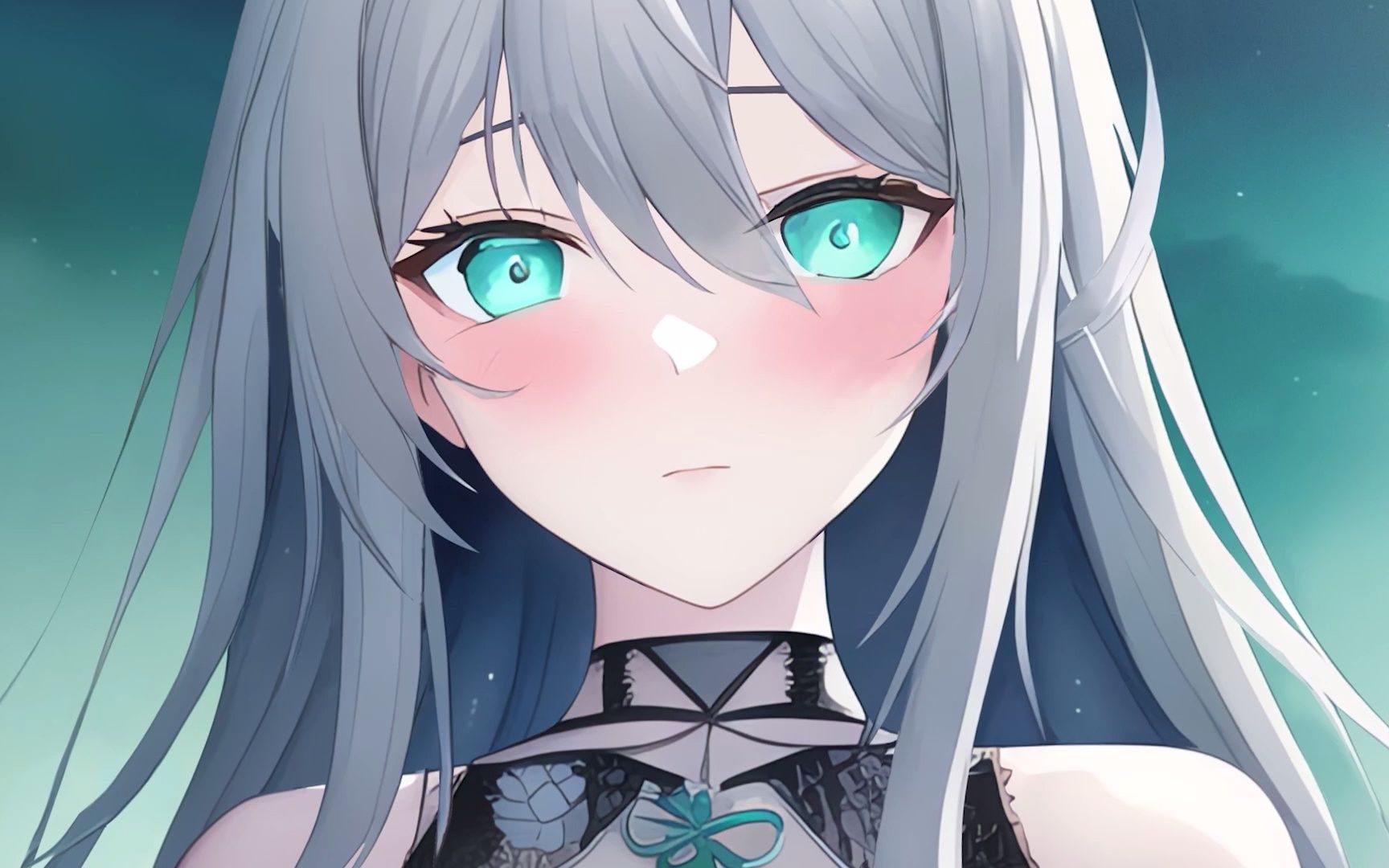 【ai绘画转动态壁纸】白发少女