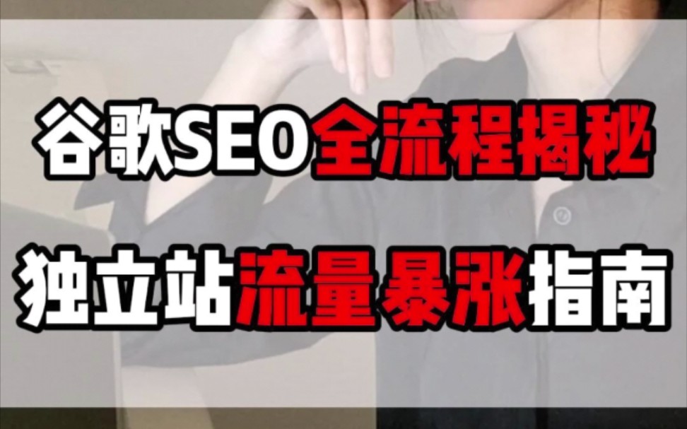 谷歌SEO全流程解密!独立站流量暴涨指南哔哩哔哩bilibili