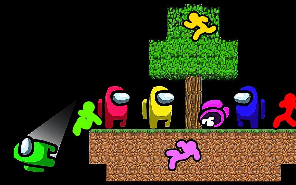 我的世界mc动画:火柴人太空人天空方块之战