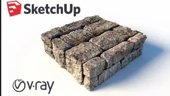 凹凸和位移贴图 的实际效果 测试 Bump and Displacement Maps in Vray for Sketchup 作者SketchUp Styl
