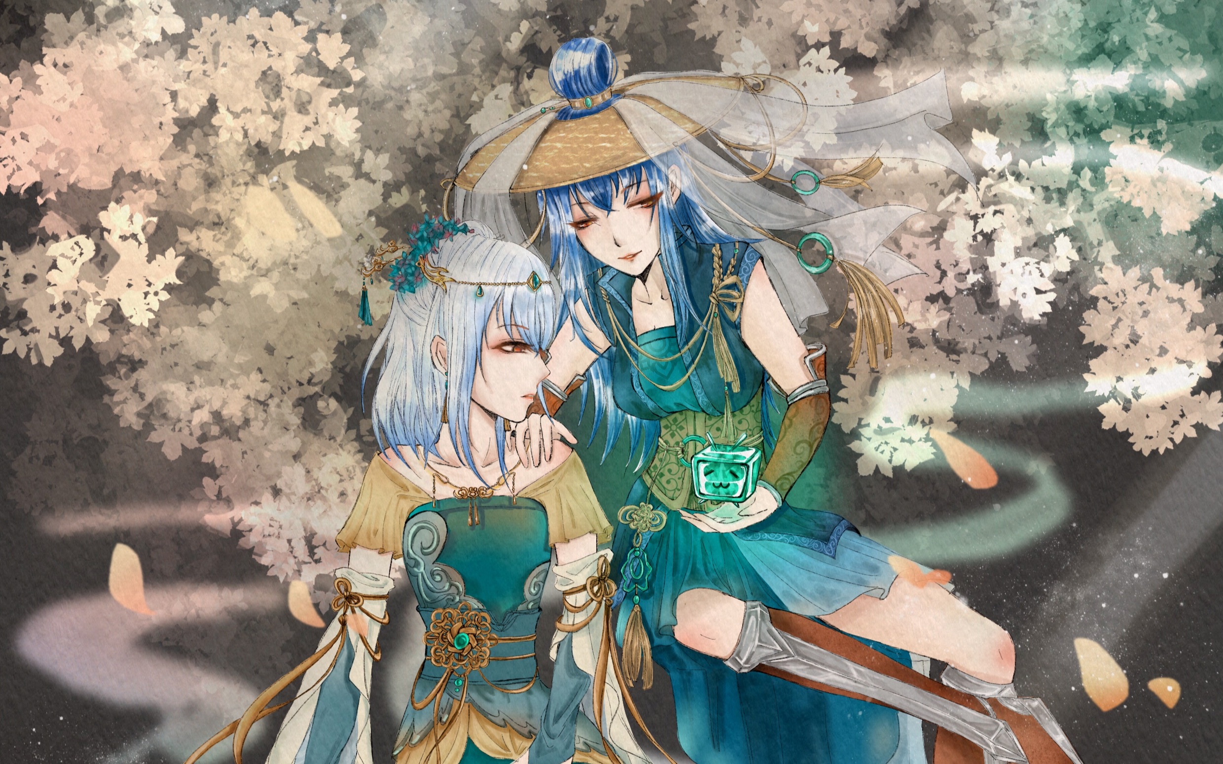 【2233娘】你见过古风的2233娘,但你见过碧玉做的小电视吗?(~▽~)~*