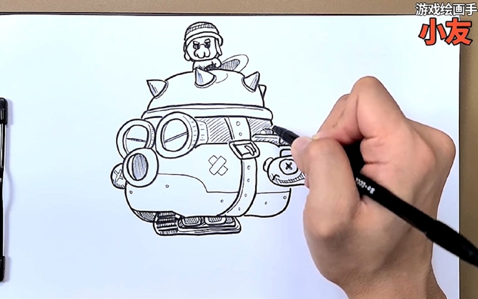 【速绘】今天简单画一个荒野乱斗汉克吧,你喜欢吗?