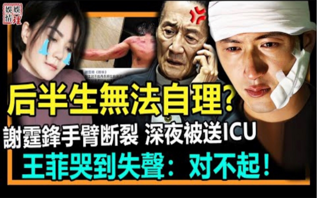 深夜急报!谢霆锋受伤被送ICU!整条手臂断裂,下辈子生活无法自理生活!王菲含泪痛哭:对不起哔哩哔哩bilibili