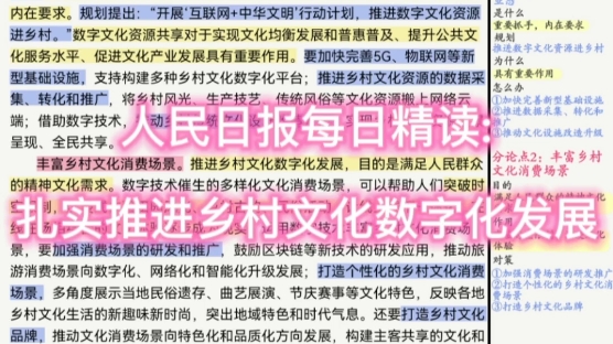 [图]人民日报每日精读:扎实推进乡村文化数字化发展